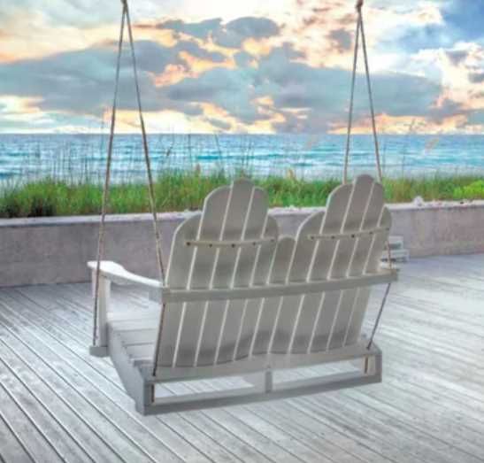 Stylecraft Swing At The Beach Gray/Blue Wall Art-1