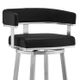 Armen Living Lorin Gray 26" Swivel Counter Stool-3