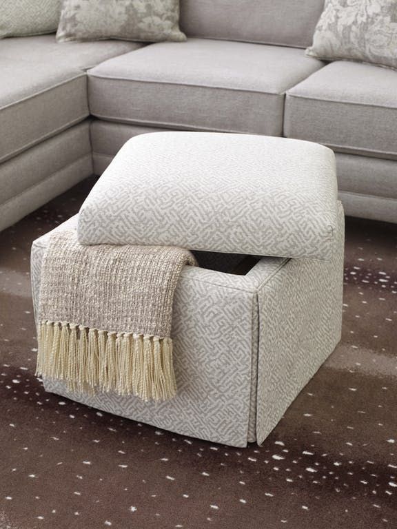Creek Side Customs Customizable Parson Storage Ottoman with Nailhead Trim-2