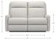 La-Z-Boy® Finley Chocolate Leather Power Wall Reclining Loveseat with Headrest and Lumbar-5