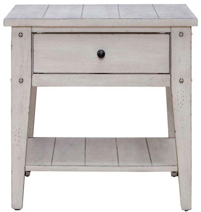 Liberty Furniture Lake House Weathered White End Table-2