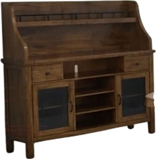 Elements International Gage Chestnut Server and Hutch with Light-0