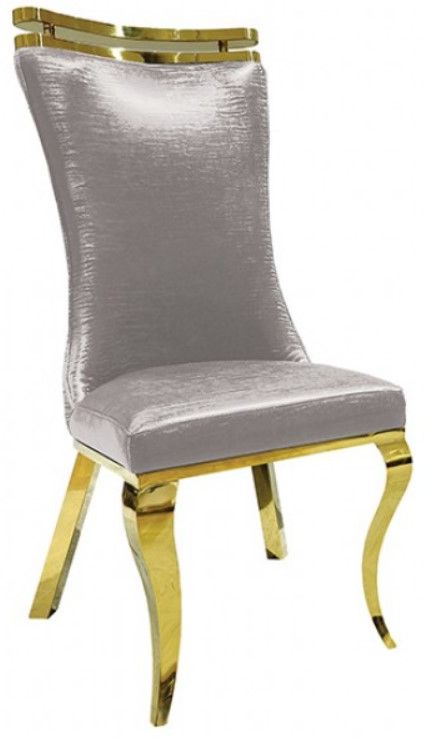 Furniture of America® Palazzo 2-Piece Gold/Silver Side Chair Set-0