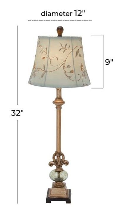 Deco Marche Brass Polystone Buffet Lamp-2