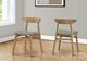 Monarch Specialties Inc. 2-Piece Brown 30" Dining Chair Set with Light Walnut Legs and Back-1