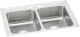 Elkay Lustertone® Classic Lustrous Satin 29" x 18" x 7" 2-Hole Equal Double Bowl Drop-in ADA Sink-0