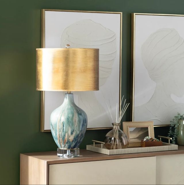 Crestview Collection Fleur Gray Table Lamp-1