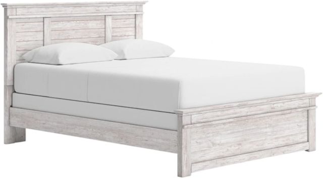 Signature Design by Ashley® Makidern Whitewash King Panel Bed-0