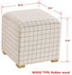 Forty West Posh Brown Check Ottoman-1