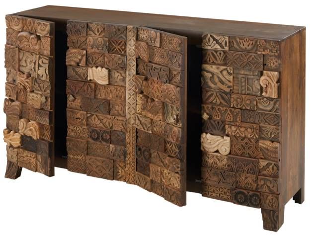 Jaipur Furniture Omisha 4-Door Dark Blended Sideboard-1