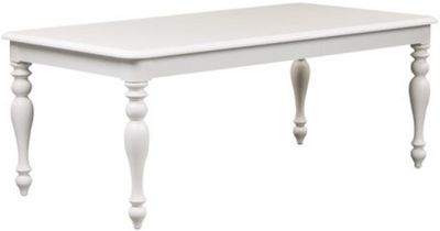 front view of the Liberty Furniture Summer House Oyster White Table