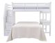 Elements International Hampton Kids White Twin/Full Loft Bed with Staircase and Desk-0