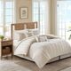 Olliix by Harbor House Taupe Anslee Embroidered Cotton Square Decorative Pillow-2