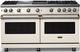 Viking® 5 Series 60" Pure White Pro Style Gas (LP) Range with Brushed Brass Trim-0