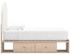 Signature Design by Ashley® Shapella Tan/White Youth Twin 4-Drawer Upholstered Storage Panel Bed-3