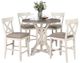 Cottage Creek Furniture Bar Harbor Natural Round Counter Height Dining Table with Cream Base-3