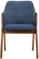 Armen Living Arcadia and Renzo 5-Piece Blue/Walnut Dining Set-4