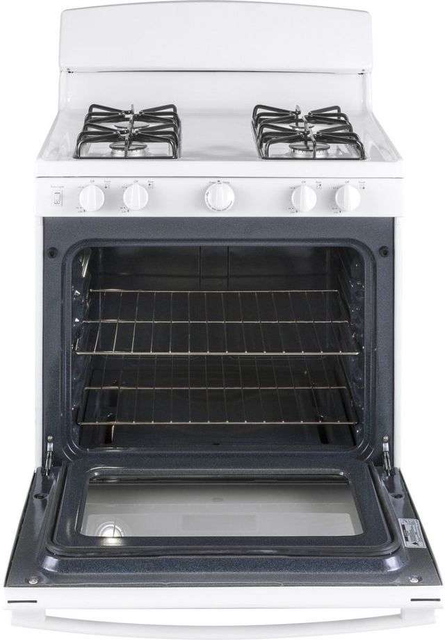 GE® 30" White Freestanding Gas Range-1