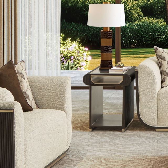 Michael Amini® West Kensington Medium Espresso End Table-1