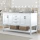 Furniture of America® Reston White 61" Vanity with Top/Sink-0