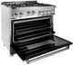 ZLINE 36" Stainless Steel/Black Matte Pro Style Gas Range-3
