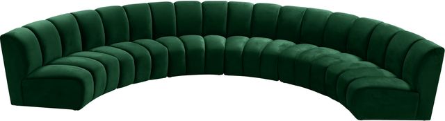 Meridian Furniture Infinity 6-Piece Green Velvet Modular Sectional-2