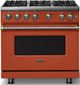 Viking® 5 Series 36" Spiced Cider Pro Style Gas (LP) Range with Brushed Brass Trim-0