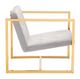 Zuo® Alt Gray and Gold Arm Chair-2