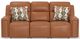 iAmerica Tuscany Whiskey Leather Power Reclining Sofa with Power Headrest-1