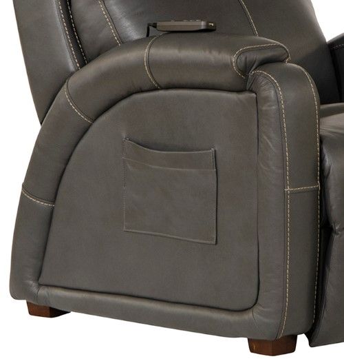 American Wholesale Furniture Reliever Gunmetal Power Recliner-3