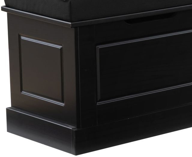Linon Norah Black Nook Bench with Cushions-2