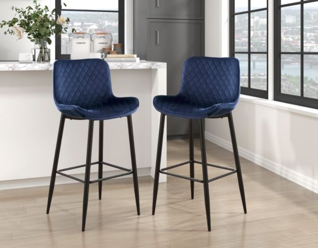Homelegance® Nya Blue Pub Height Chair-1