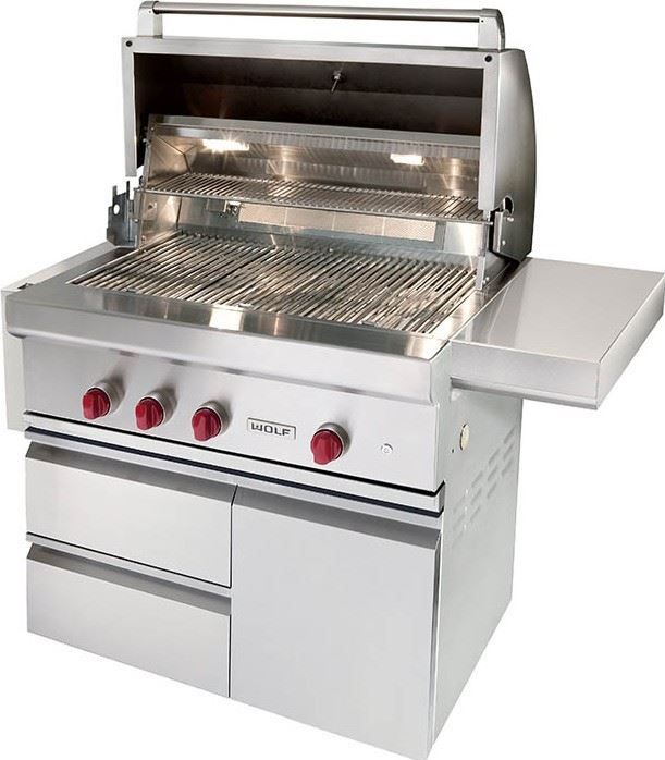 Wolf® 36" Grill Cart-Stainless Steel