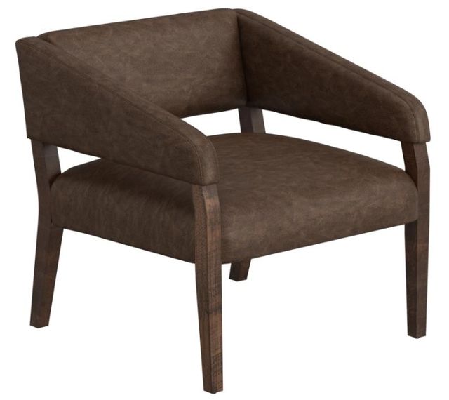 International Furniture Direct Murcia Brown/Lacquer Brown Upholstered Accent Chair-0