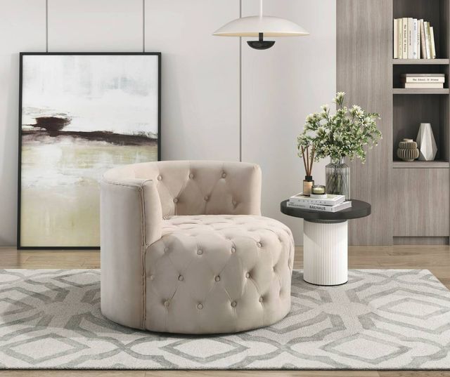 Homelegance® Cheswold Beige Accent Swivel Chair-1