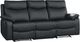 Mazin Furniture Wembley 3-Piece Black Power Reclining Sofa-0