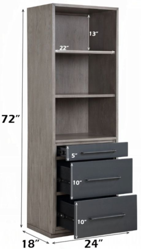 ACME Furniture Estevon Gray Oak Bookshelf-2
