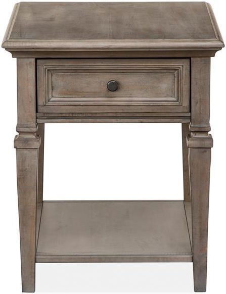 Magnussen Home® Lancaster Dovetail Grey Rectangular End Table-1