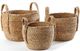 Giftcraft 3-Piece Brown Natural Grass Basket Set-0