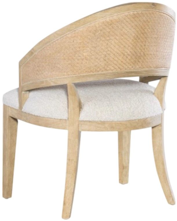 Hooker® Furniture Retreat Dune/Neo Cream Barrel Back Dining Arm Chair-3