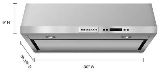 KitchenAid® 30'' Stainless Steel Under Cabinet Range Hood-2