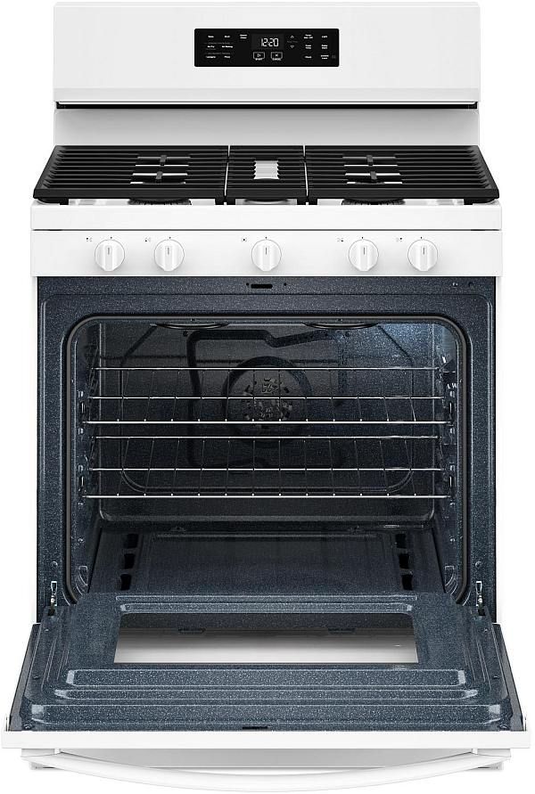 Whirlpool® 30" White Freestanding Gas Range with Air Cooking Technology-1