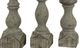 A & B Home 3-Piece Antique Gray Resin Vintage Column Design Pillar Holder Set-1