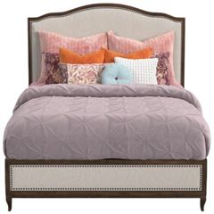 Flexsteel® Bellevue Pewter/Whiskey Brown Queen Platform Bed