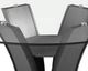 Furniture of America® Manhattan III Glass Top Round Counter Height Dining Room Table with Dark Gray Base -3