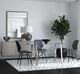 Bassett Mirror Ross Glass Top Dining Table with Pewter Base-4
