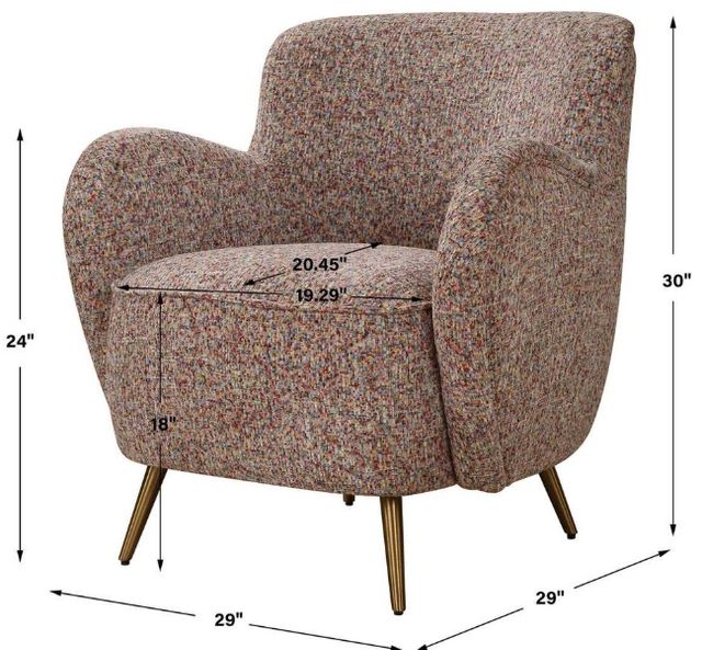 Uttermost® Gemstone Confetti Toned Accent Chair-2