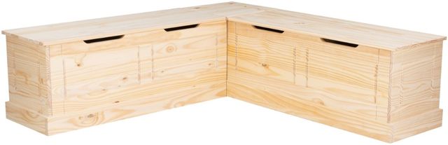 Linon Norah Unfinished Natural Backless Corner Nook Bench-0