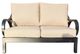 CabanaCoast® Customizable Milano Aluminum Outdoor Loveseat-1