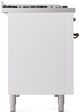 Ilve® Nostalgie II Series 48" White Pro Style Dual Fuel Range-3